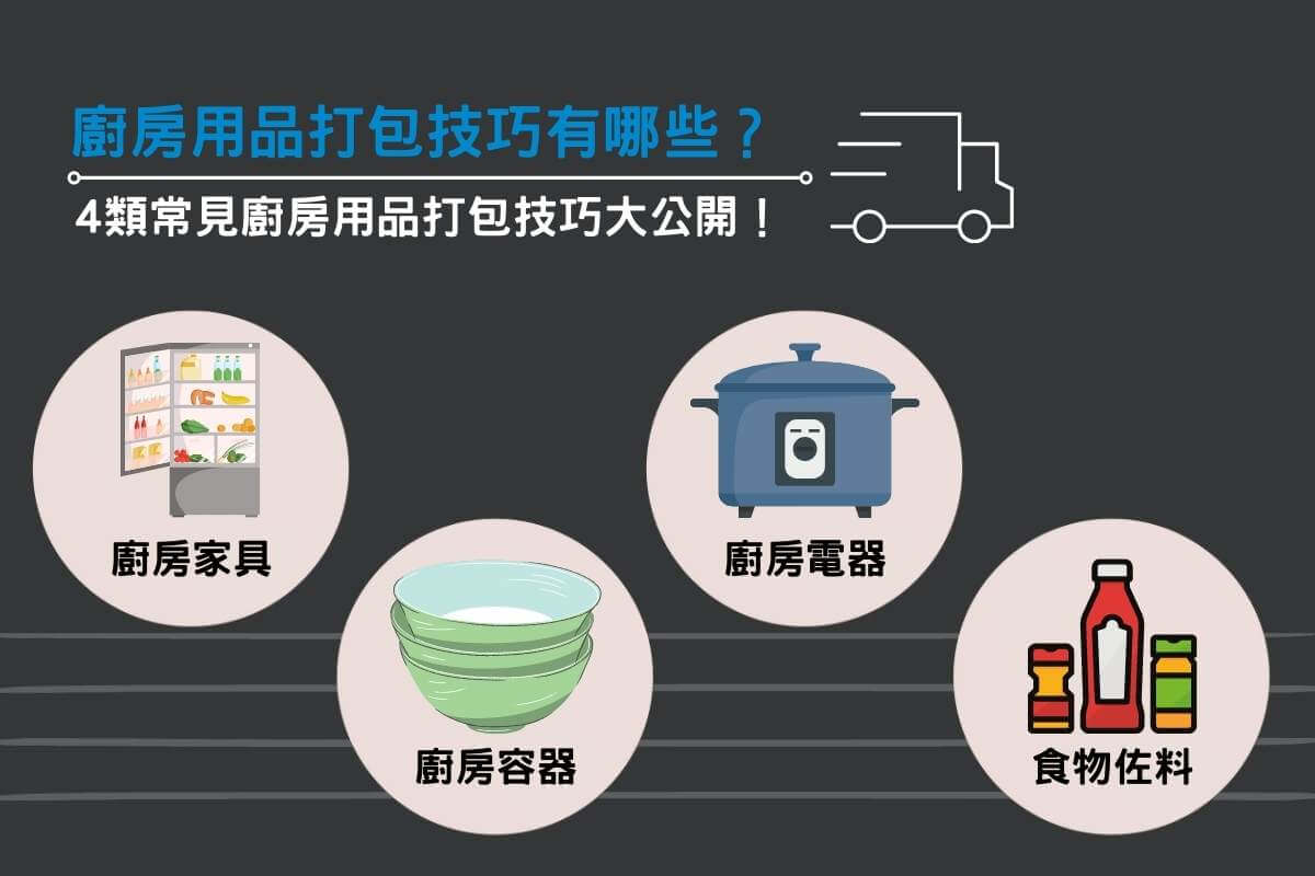 4 大類廚房用品打包技巧有哪些？